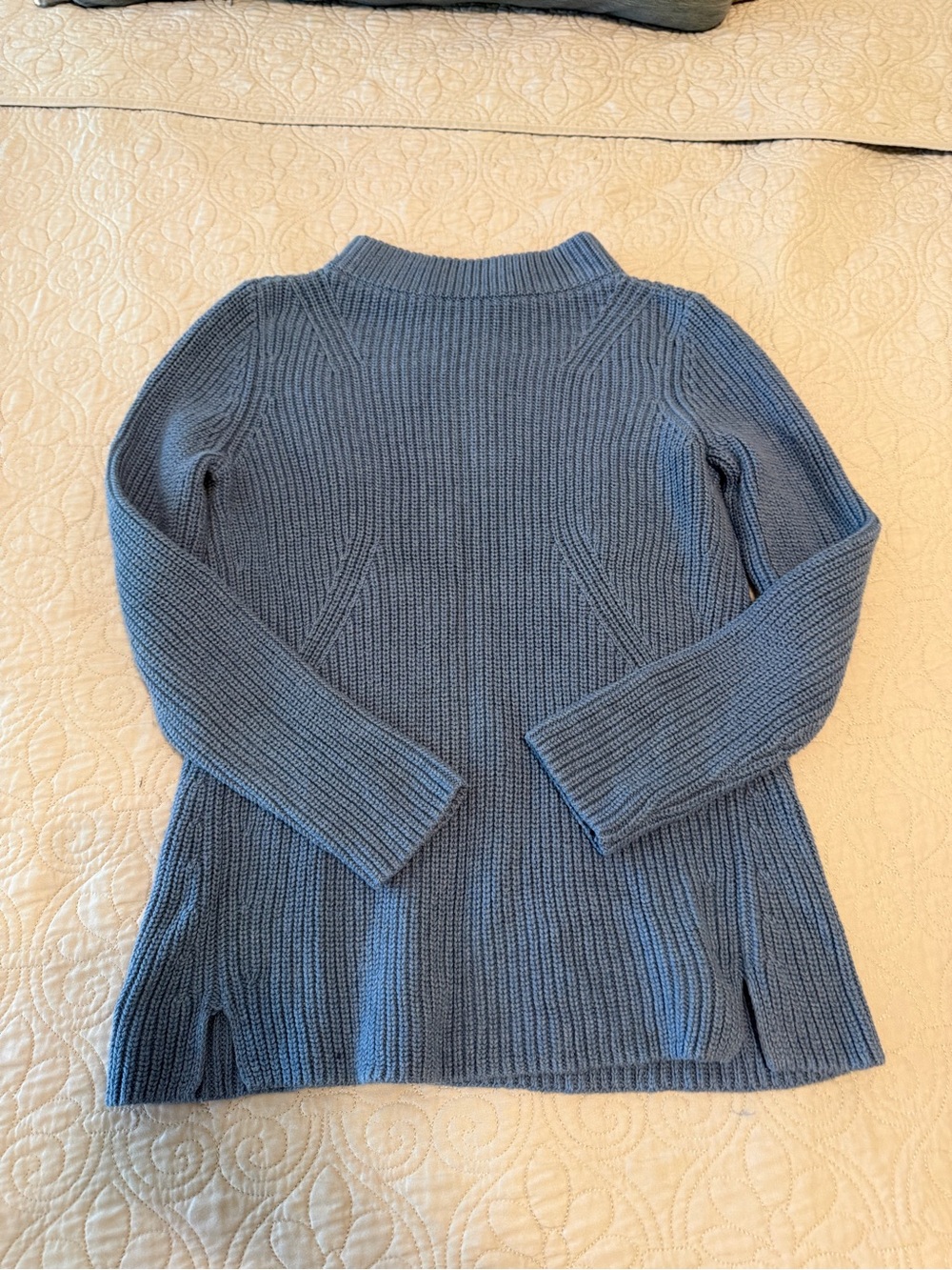 Talbots Women's Crewneck Ribbed Knit Sweater - Slate Blue